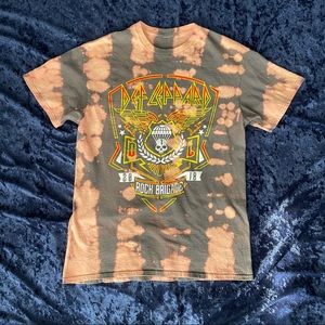 ♻️ Acid Washed Def Leppard Concert T-Shirt